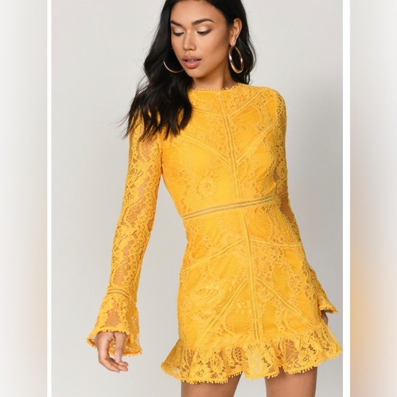Tobi VICTORIA YELLOW LACE DRESS - Picture 3 of 11